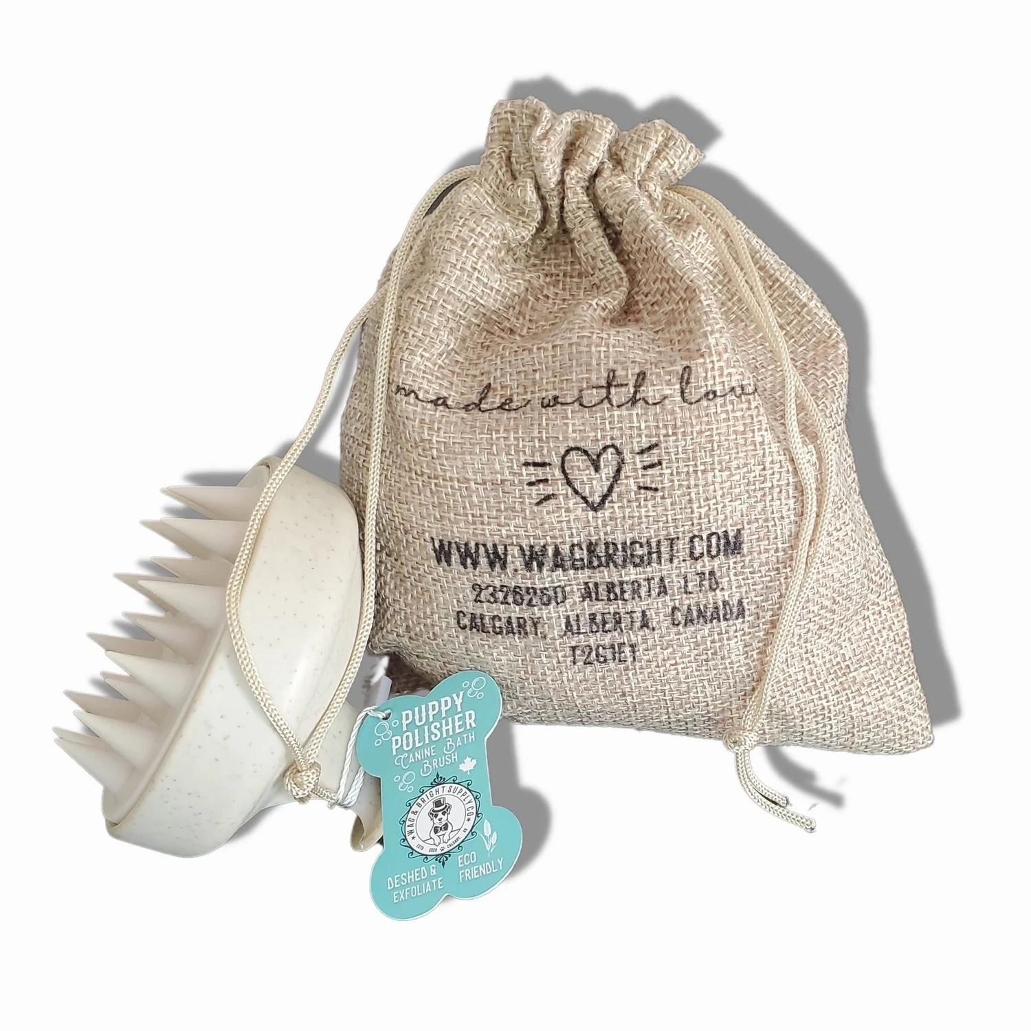 Wag & Bright Wheat Straw Shampoo Brush
