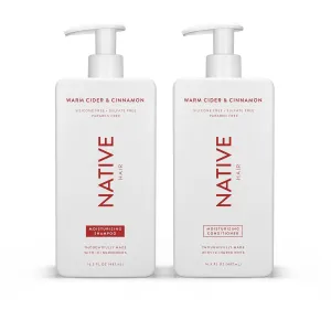 Warm Cider & Cinnamon Shampoo and Conditioner Contain Naturally Derived Ingredients | All Hair Types, Color & Treated, Fine to Dry Damaged, Sulfate & Dye Free - 2-Pack
