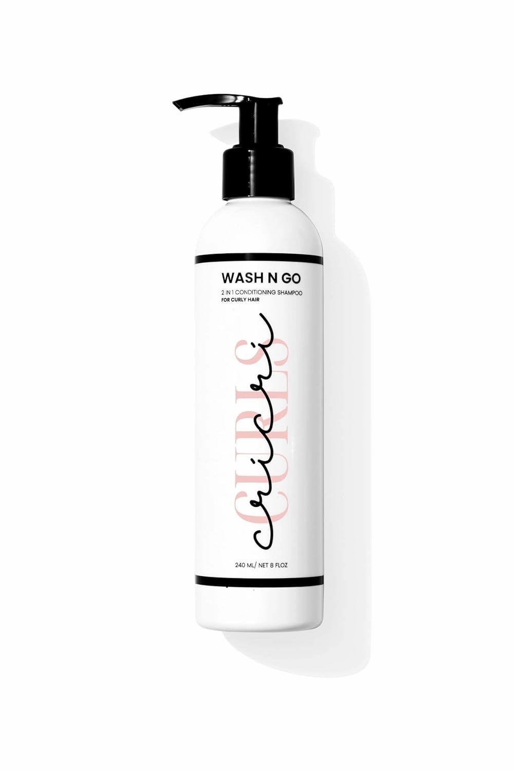 Wash N Go 2-in-1 Conditioning Shampoo & Conditioner for Curly Hair, Paraben free, Sulfate free, 8 fl oz