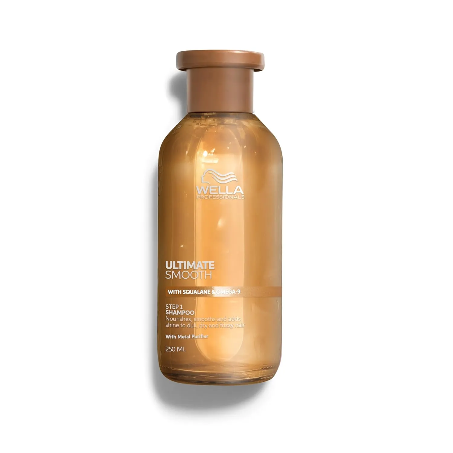 Wella Professionals ULTIMATE SMOOTH Shampoo for Dry, Dull & Frizzy Hair | For Shine & Smoothness | With Squalane & Omega 9 | Color Safe
