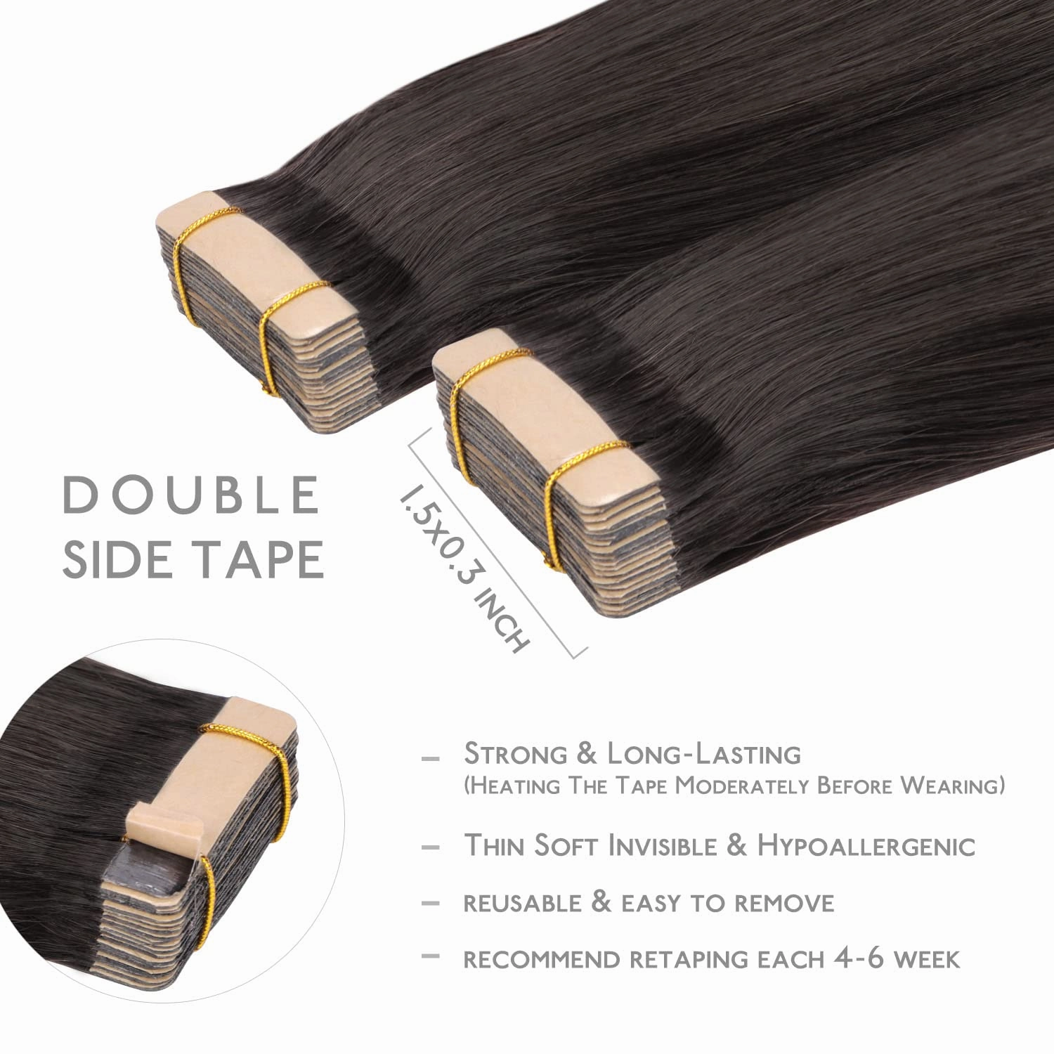 WENNALIFE Tape in Hair Extensions Human Hair, 20pcs 20 inch 50g Dark Brown to Chestnut Brown and Dirty Blonde Remy Tape Hair Extensions Real Human Hair Tape Extensions Coloured Hair Extensions