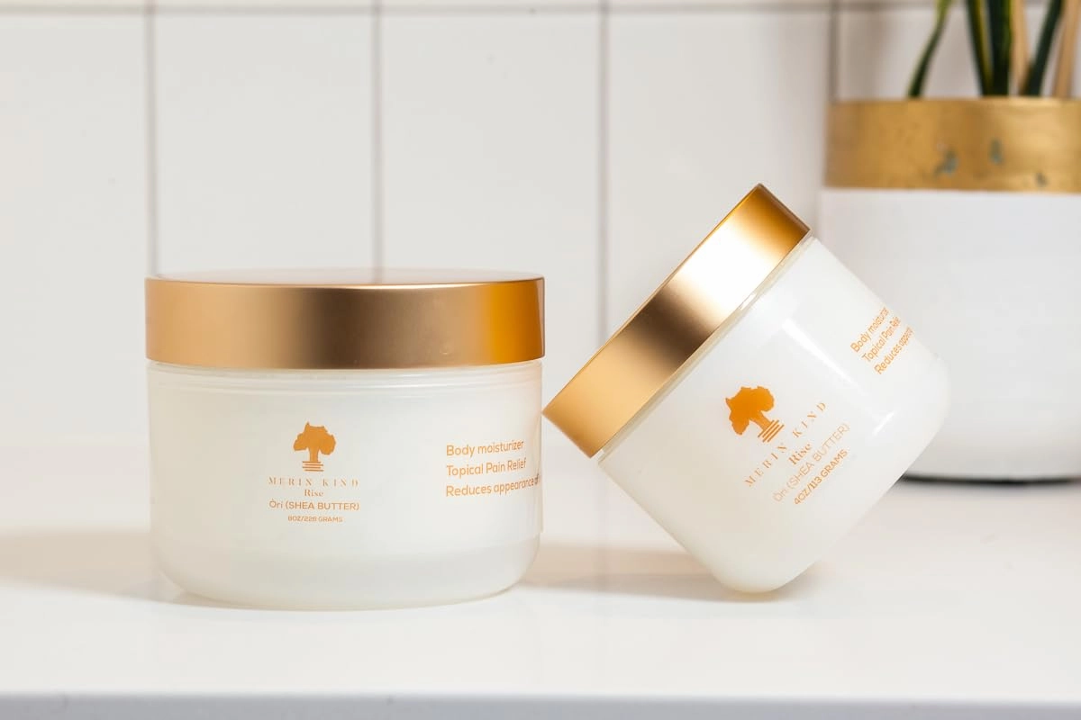 Whipped Shea Body Butter for Skincare and Hair No Parabens and Cruelty-Free Natural Moisturizer with Avocado and Organic Baobab Oil RISE (Citrus Lemongrass, Large, 8 oz.)