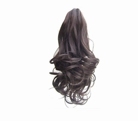 Women's Curly Claw Short Ponytail Blonde Brown Synthetic Wave Hair Little Ponytails 90G/Piece #2 16inches