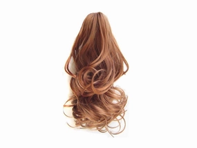 Women's Curly Claw Short Ponytail Blonde Brown Synthetic Wave Hair Little Ponytails 90G/Piece #30 16inches