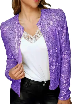 Women's Open Front Cardigan Color Long Sleeve Sweater Jacket Top Design Short Ladies Women's Chunky Cardigans