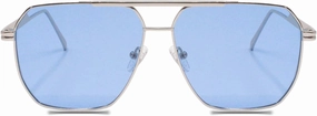 Xpectrum Retro Oversized Aviator Trendy Sunglasses Mens Womens Square Metal Gold Sun Glasses Polarized Lens
