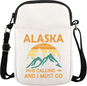 XYANFA Alaska Is Calling Makeup Bag - Cruise Travel Souvenirs, Alaskan Vacation Gift