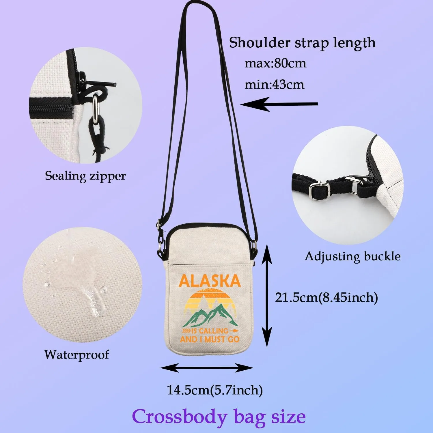 XYANFA Alaska Is Calling Makeup Bag - Cruise Travel Souvenirs, Alaskan Vacation Gift