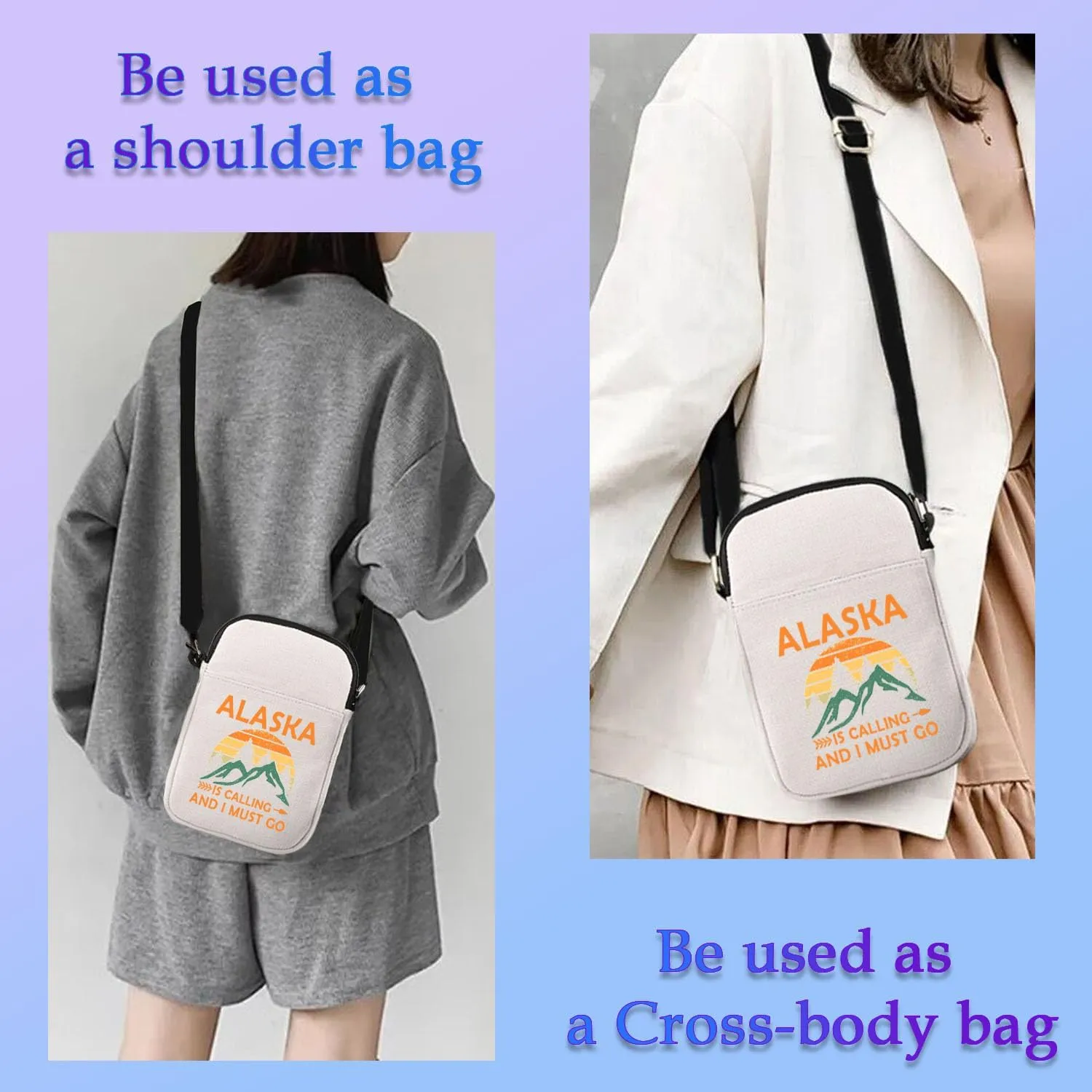 XYANFA Alaska Is Calling Makeup Bag - Cruise Travel Souvenirs, Alaskan Vacation Gift