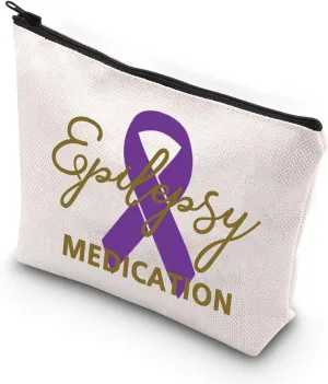 XYANFA Epilepsy Medication Bag Accessory Pouch - Seizure Alert Epileptic Gift - Epilepsy Awareness