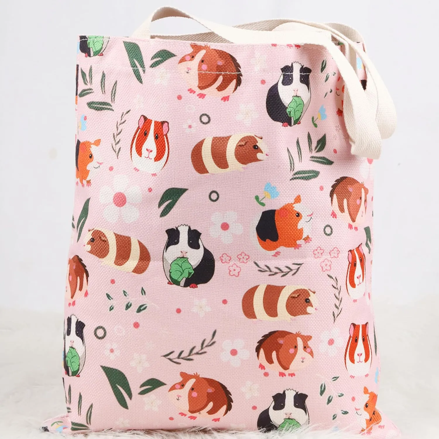 XYANFA Guinea Pig Makeup Bag - Cute Animal Gifts For Girls & Women - Zipper Pouch (Tote Bag)