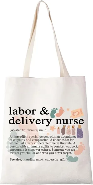 XYANFA L&D Nurse Makeup Bag - Labor & Delivery Nurse Cosmetic Bag - Tote Bag