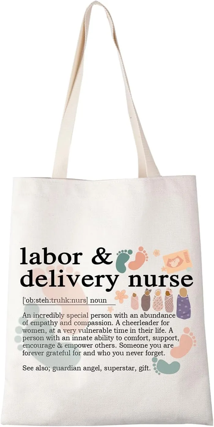 XYANFA L&D Nurse Makeup Bag - Labor & Delivery Nurse Cosmetic Bag - Tote Bag