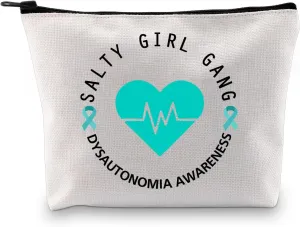 XYANFA Salty Girl Gang Pots Awareness Gift Pots Syndrome Warrior Gift Pots Medical Bag Dysautonomia Awareness Makeup Cosmetic Bag (SALTY GIRL GANG)