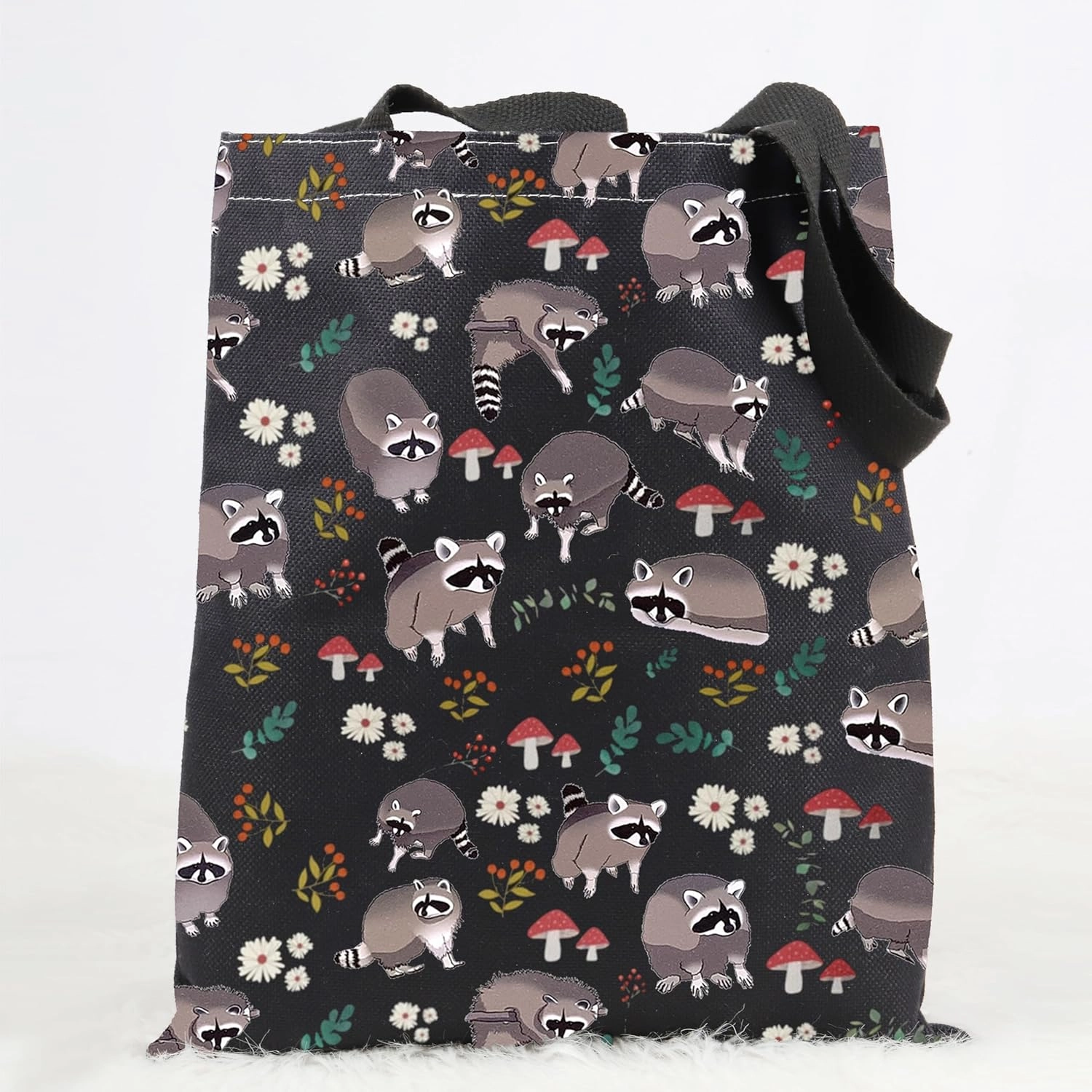 XYANFA Raccoon Themed Makeup Bag - Trash Panda Gift with Zipper Pouch