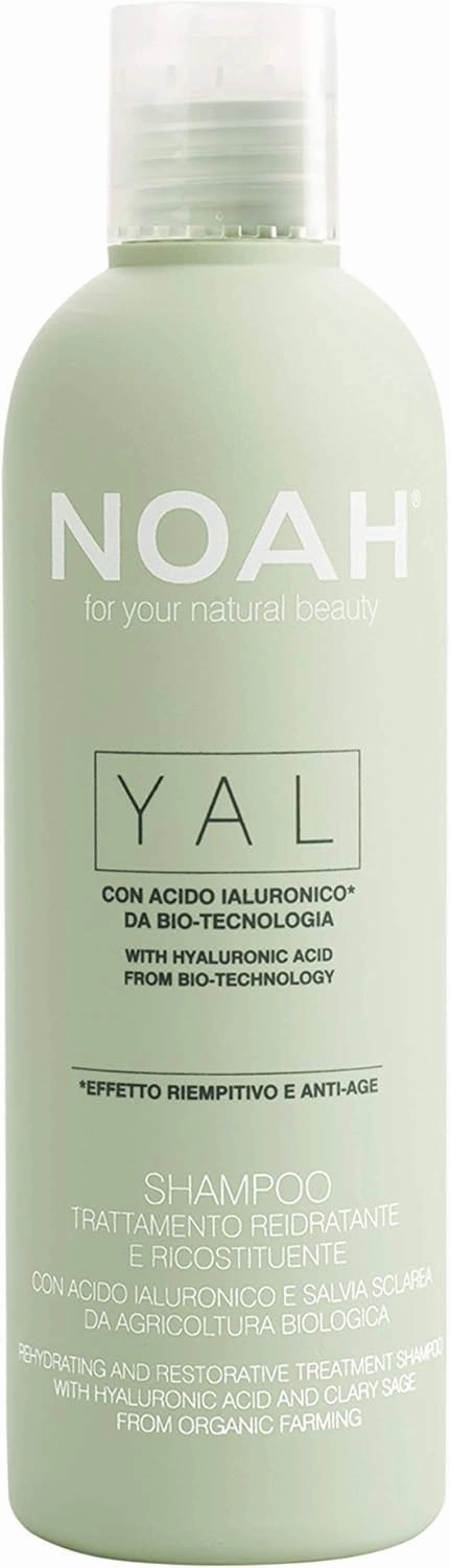 Yal Hydrating Shampoo with Hyaluronic Acid & Clary Sage - Organic, Sulfate-Free, Vegan, Volumizing & Anti-Frizz, 8.5 fl.oz