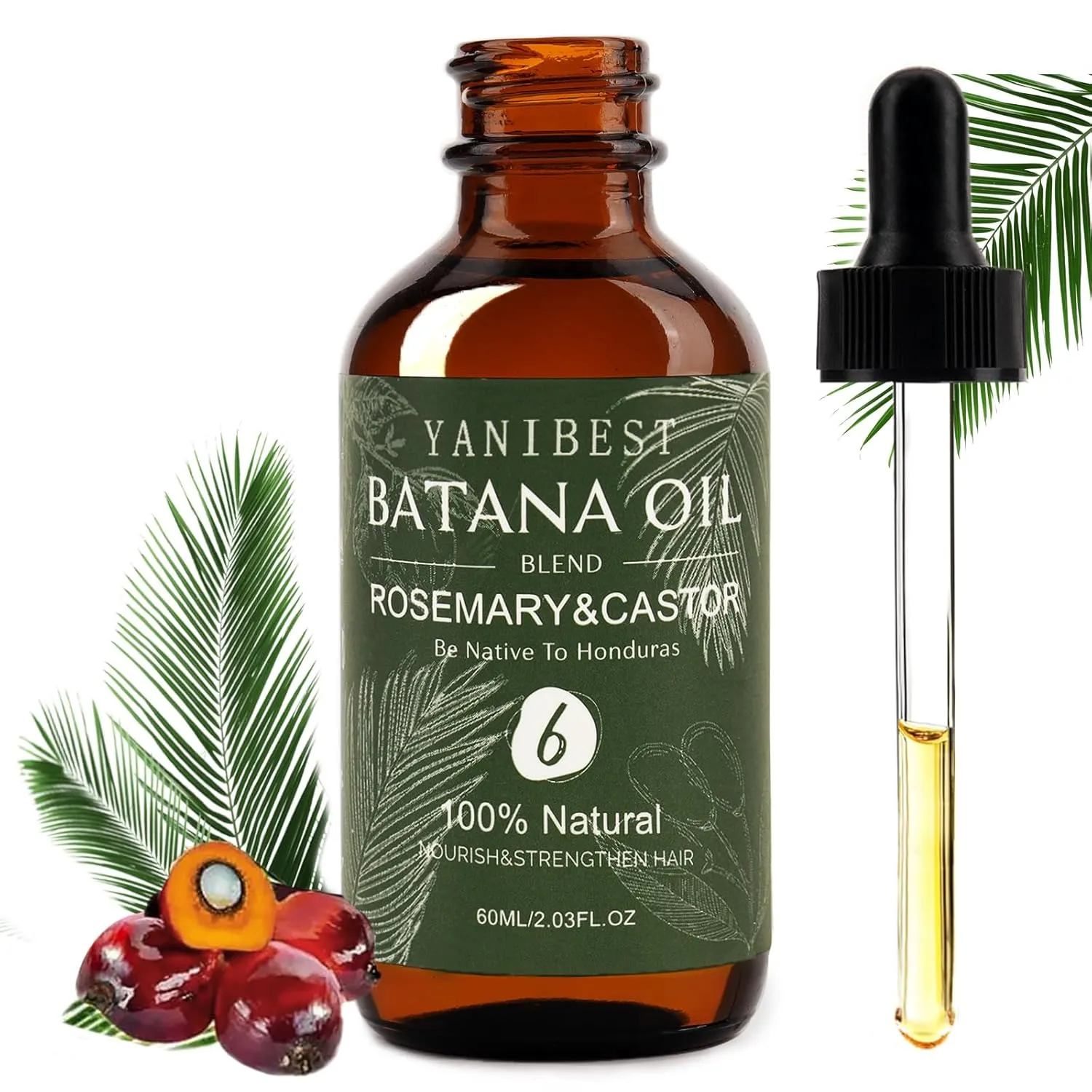 YANIBEST Batana Oil Boost Hair Volume Enhance Hair Density Scalp Nourishing Relieves Dry, Itchy, Improve Scalp Health