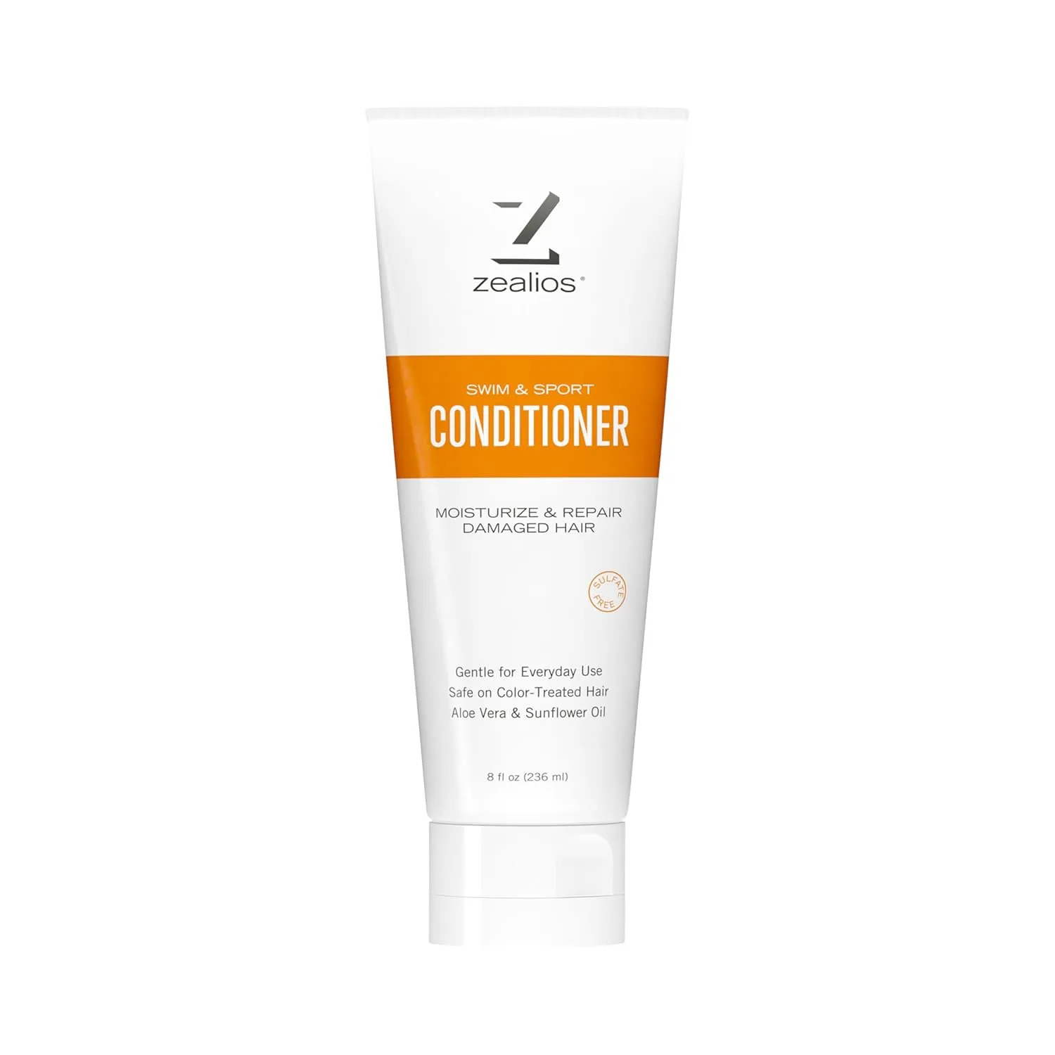 Zealios Conditioner for Women & Men 8 Oz - Sulfate-Free Hair Conditioner, Hair Treatment for Swimmers & Athletes, Chlorine Removal, Hydrating, Vegan, Protects Color Treated Hair