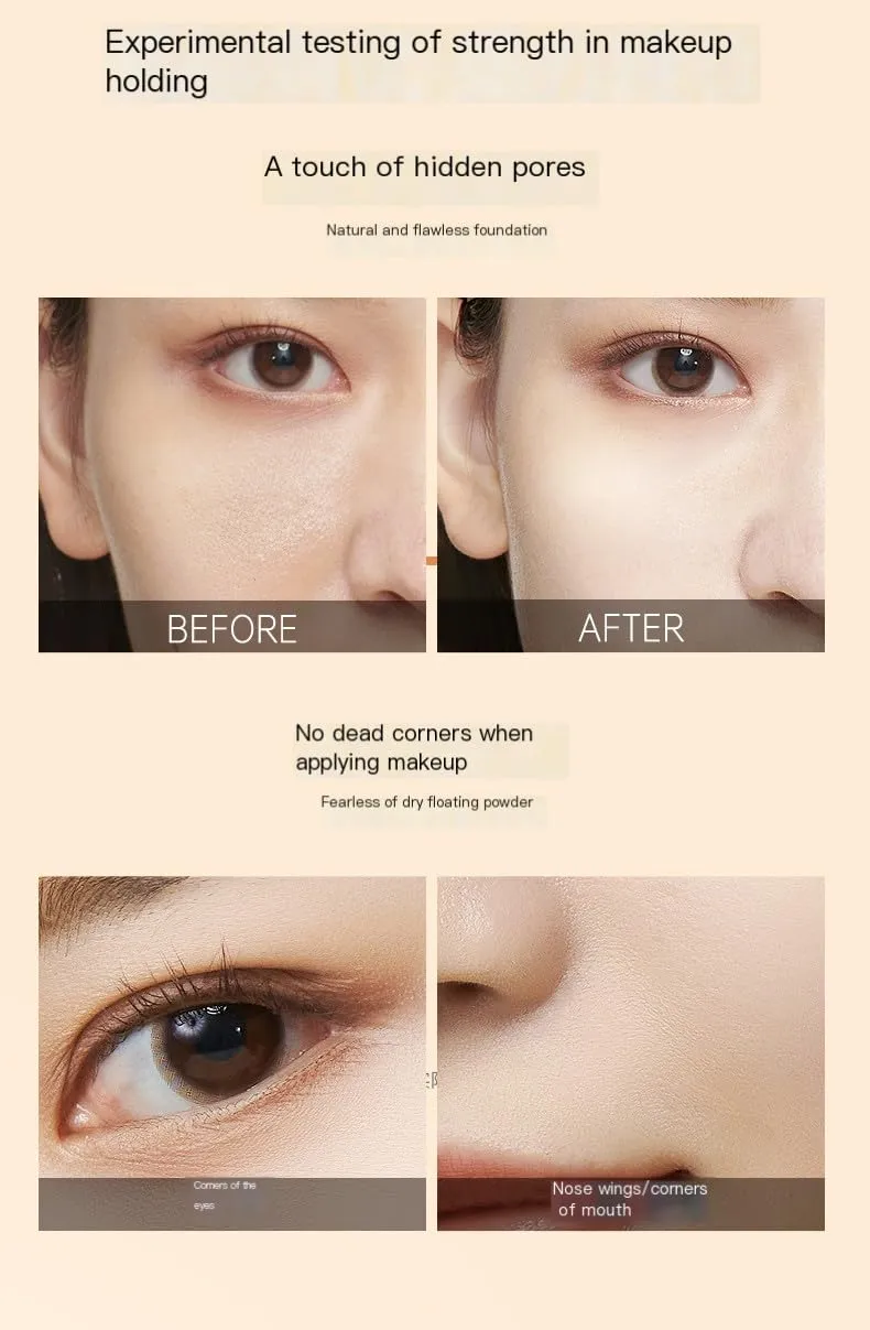zeesea 2 in 1 Cushion Foundation,Makeup Double Layer Cushion BB Cream &Setting Powder for Oil Control,Tinted Moisturizer,Long-lasting, lvory, 0.32   0.18oz (9g   5g)